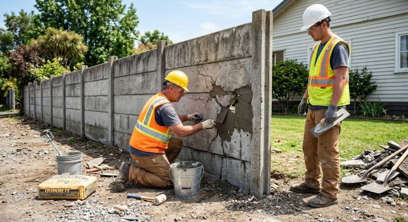 Concrete Fence Repair in West Des Moines, IA