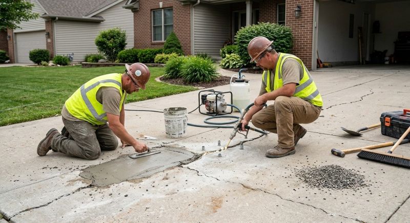 Cement Driveway Repair in West Des Moines, IA