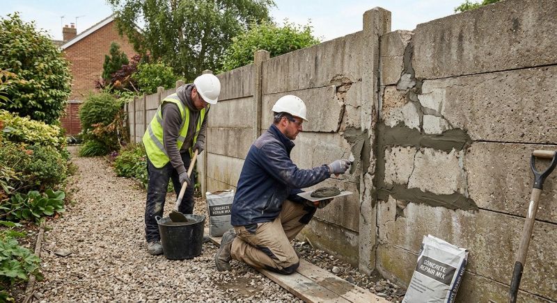 Concrete Fence Repair in Des Moines, IA
