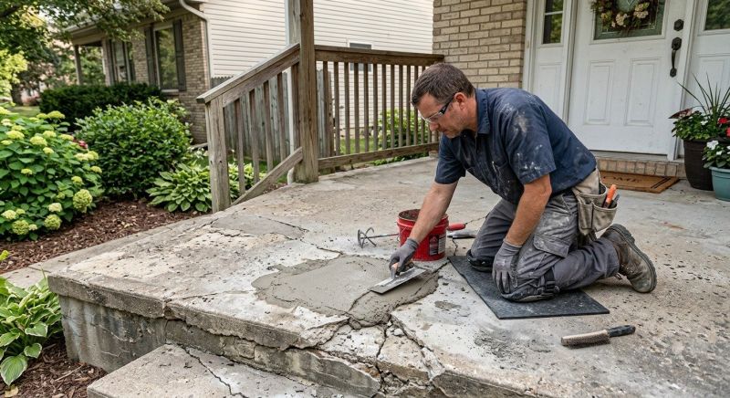Cracked Concrete Repair in West Des Moines, IA