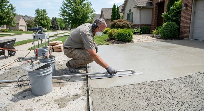 Garage Concrete Resurfacing in West Des Moines, IA